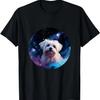 Maltese Dog In Space Stars And Galaxy T-Shirt