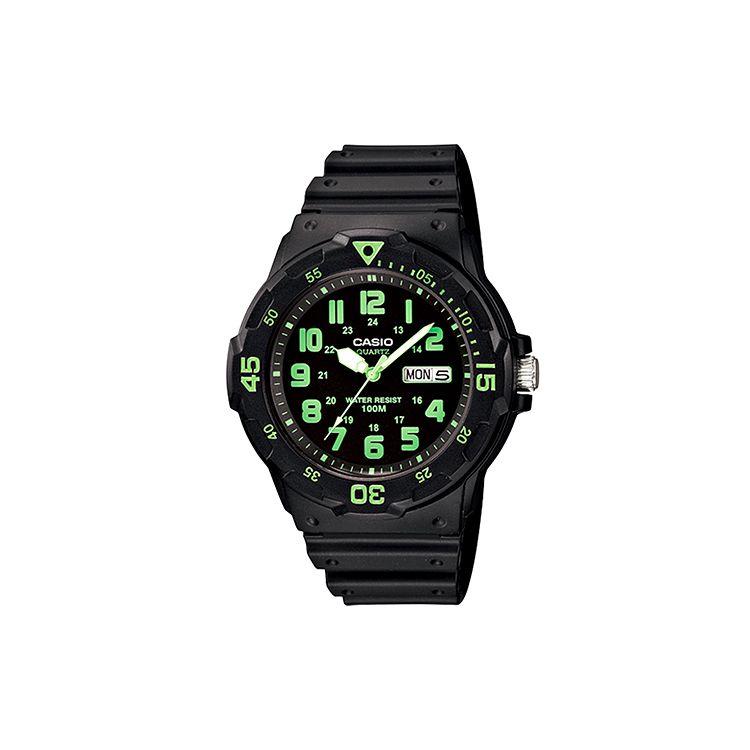 

Casio Youth Series MRW Round Dial Three-Hand Diving Style Sports Quartz Movement Resin Strap Watch Men watches Black MRW-200H-3B Black Strap