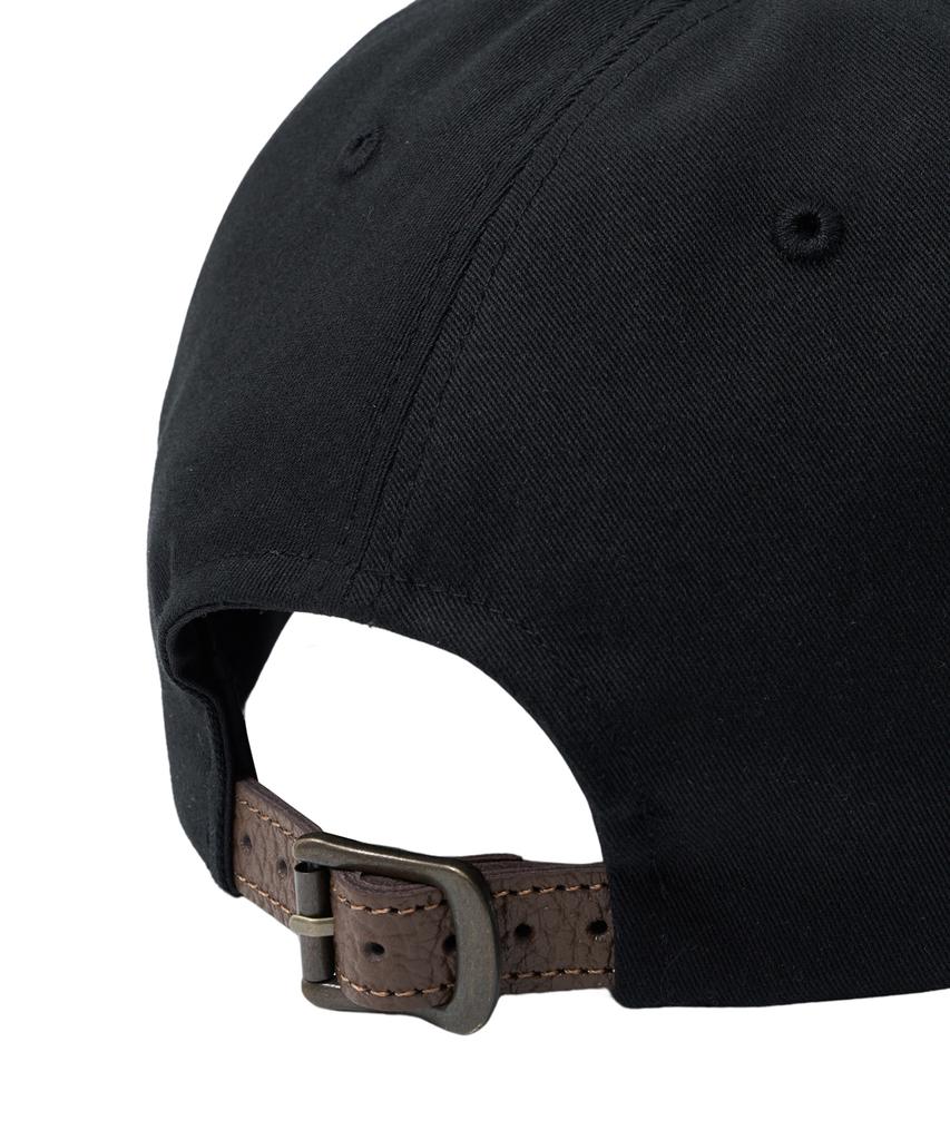 YALE Y Logo Leather Strap Cap_Black
