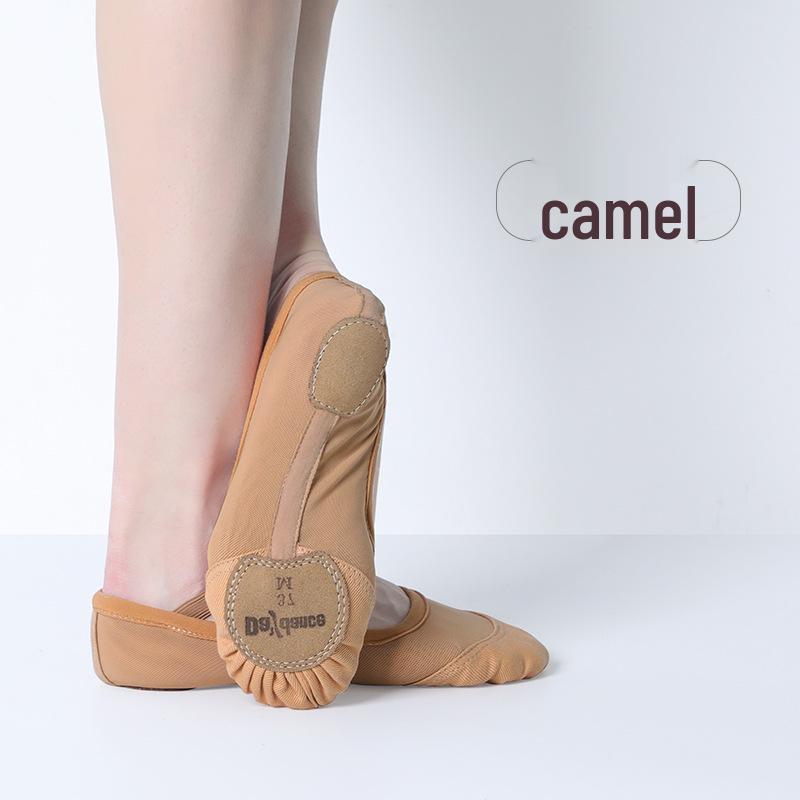

Women s Elastic Mesh Ballet & Yoga Dance Shoes - No Drawstring Cat Paw Design Size 37 верблюд