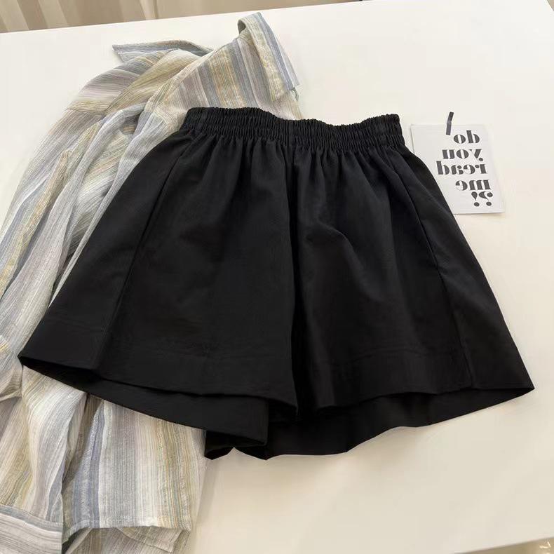Retro Chic High-Waisted Hong Kong Style A-Line Summer Shorts for Women