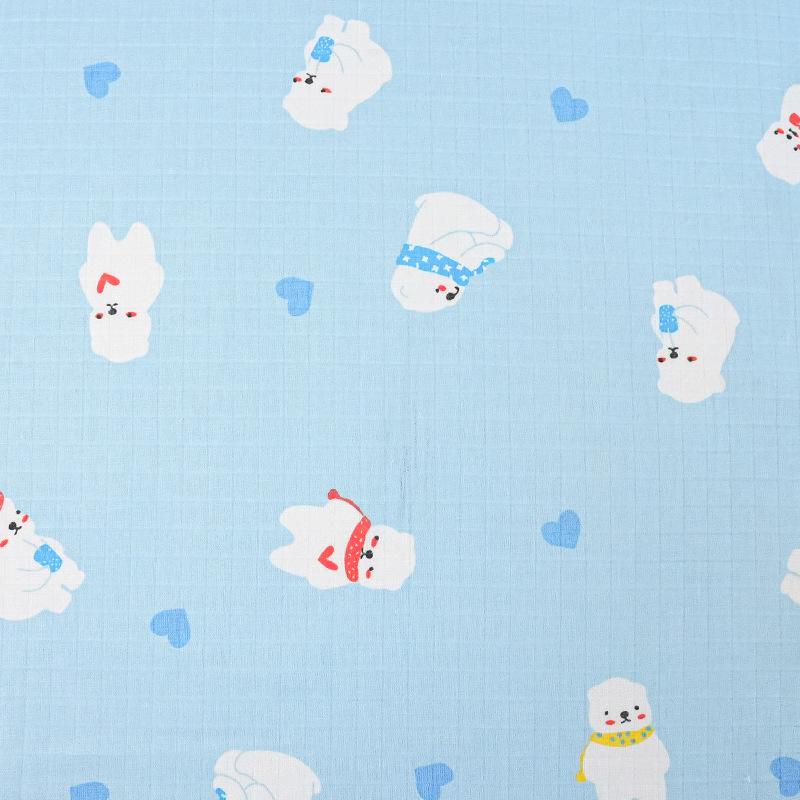 Baby Cotton Double-Layer Gauze Swaddle: Cartoon Towel Blanket & Sleepwear for Newborns - Spring/Summer