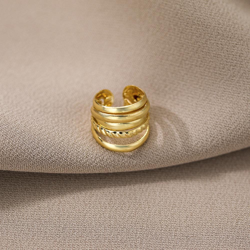 5 Pcs/Set Punk Metal Clip Earrings for Women Fashion Simple Teens Leaves C Shaped Fake Piercing Earbone Earring Party Jewelry