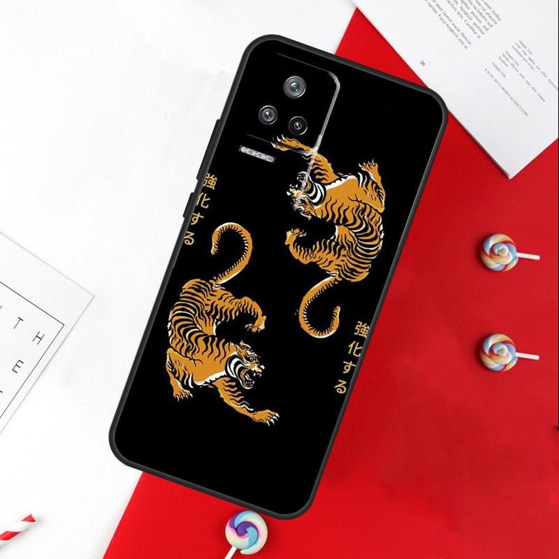 Japanese ukiyo-e Art Panther Tiger Cover For Xiaomi 14 Ultra 15 13 11T 12T 13T 14T Pro POCO X7 Pro X3 X5 X6 M6 F5 F6 Pro Case