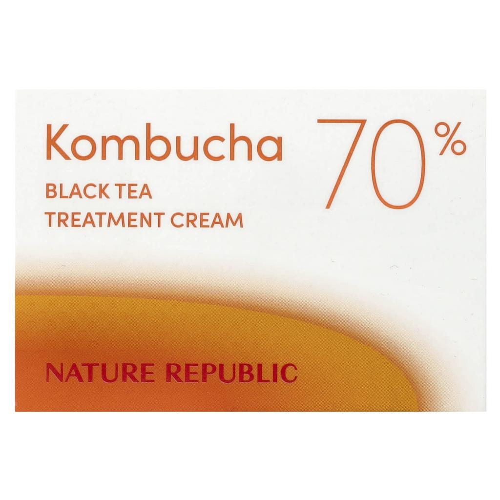 Nature Republic Kombucha Czarna Herbata, Krem Leczniczy 70%, 1.69 fl oz (50 ml)