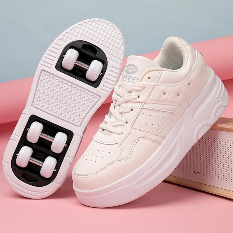 Student Roller Skates for Kids, 6-Wheeled Unisex Skates with Removable Wheels and Straps