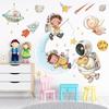 Adesivo da parete per astronauta, culla del cielo, camera dei bambini, decorazione per l'aula dell'asilo, adesivo da parete per razzo