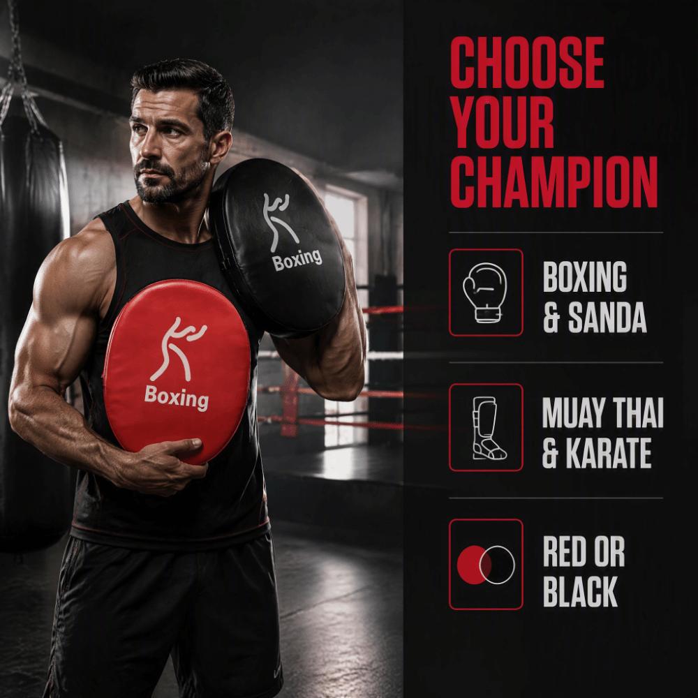 Curved Shape Boxing Punching Mitts Tight Stitching Curved Punching Mitts Boxing Training