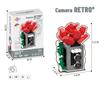 Creative Retro Photo Camera&Flowers Building Blocks Diy Toys Small Particle Bricks Assembly Puzzle Toys For Christmas Gifts