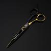 6.0" Electroplated Black Gold Hair Cutting Shears – Barber, Straight, Bangs & Thinning Shears.