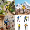 Realistic Hiking People Figure Model 1:64 Scale Hand Painted Miniature Figures for Dioramas Props,Photography Collectors