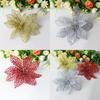 Exquisite 14cm Artificial Glittering Christmas Flower Decoration For Festive Cheer