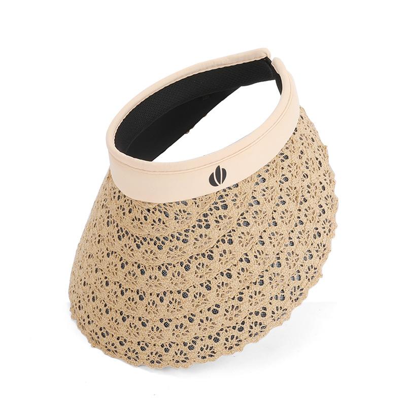 Summer lace big brim sun protection hat women's outdoor travel versatile sun hat vacation beach empty top sun hat