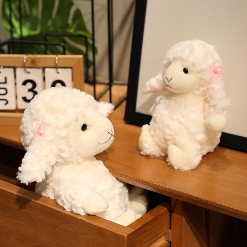 Adorable Sheep Plush Toy Soothing Sleep Pillow Gift for Girls' Birthdays