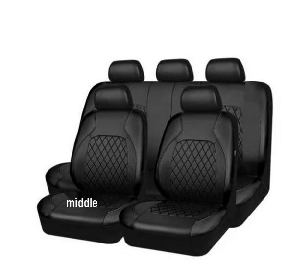 Universal PU Leather Breathable Mesh Car Seat Cushion Cover