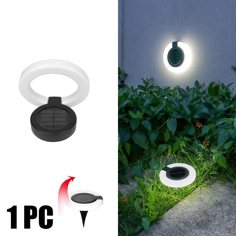 1~8PCs Solar Outdoor Lights LED Waterproof 360° Folding Atmosphere Light Garden Decoration Fence Stake Lawn Porch Walkway Decor