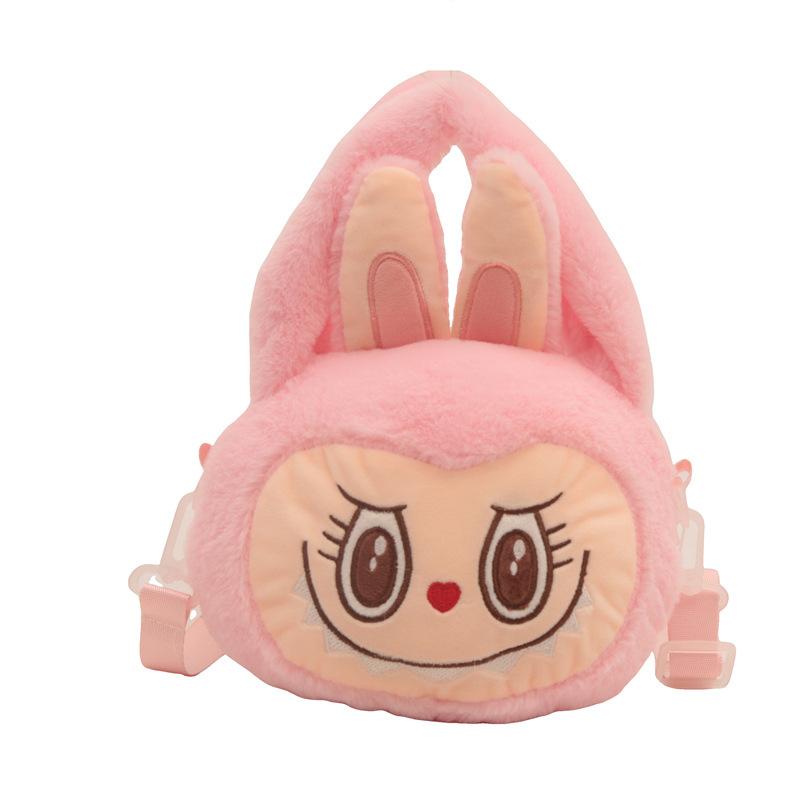 

Мультяшна сумка кросбоді Labubu Милий кролик з довгими вухами Аніме плюшева іграшка Лялька Подарунок для дівчинки світло-рожевий колір