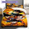 Dragon Ball Super Pattern Bedding,Quilt Set Quilt Cover Pillowcase Home Birthday Gift (1 * Duvet Cover + 2 * Pillowcase, Without Core)