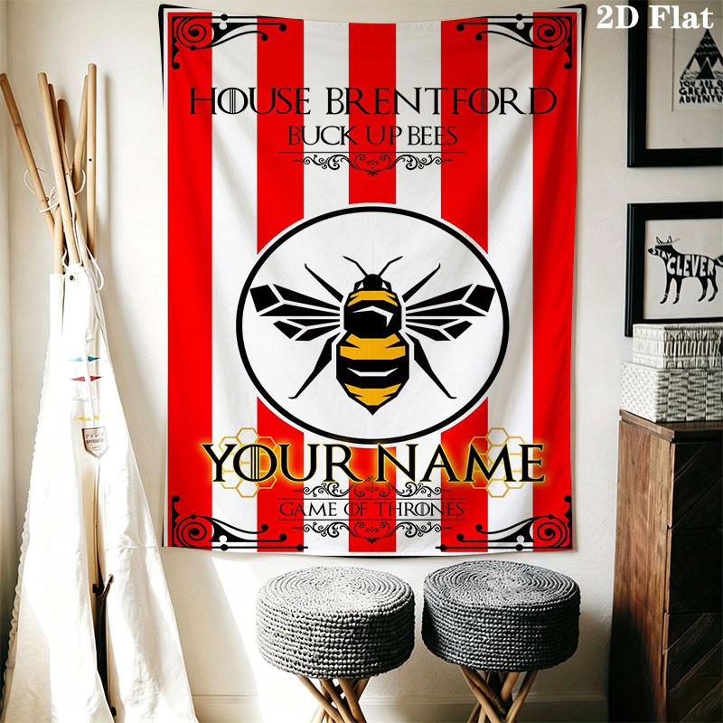 Custom Brentford Wall Hanging Printed Fabric Blanket Decorative Tapestries for Bedroom Living Room Home Decor
