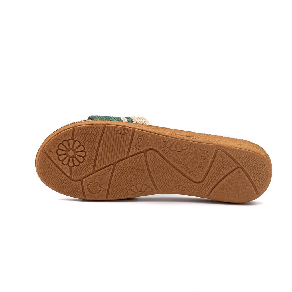 Summer new cool slippers linen slippers women's home breathable home couple indoor silent lightweight slippers