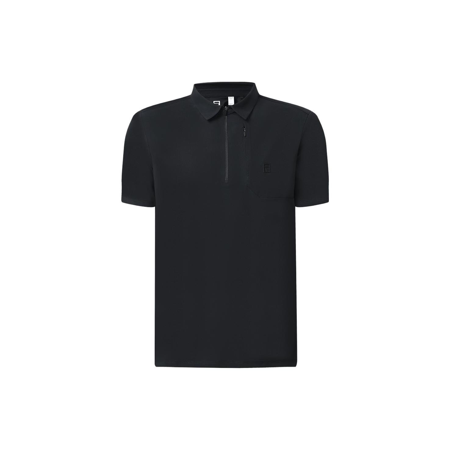 FILA Polo Shirts Men s Black Polo Collar Moderate Straight Fit A11M327110FBK M