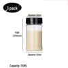Transparent Flip-Top Spice Bottle - Refillable Pepper Shaker & Salt Dispenser (100/170/250/360ml)