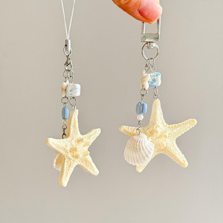 Charm Seashells Keychain Portable Resin Craft Ideal for Backpacks Keyrings
