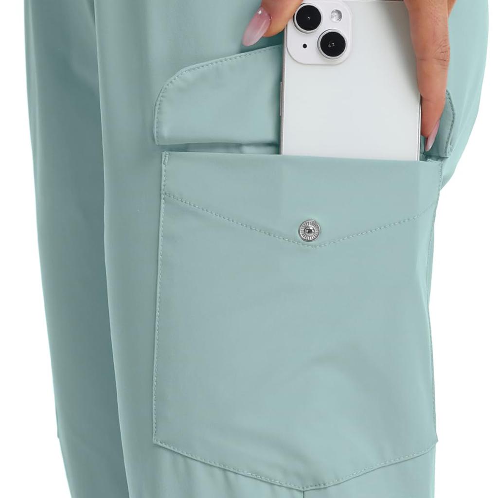 CapriPants for Women Lightweight Pants for Women Casual Summer Shorts with Zipper Pockets