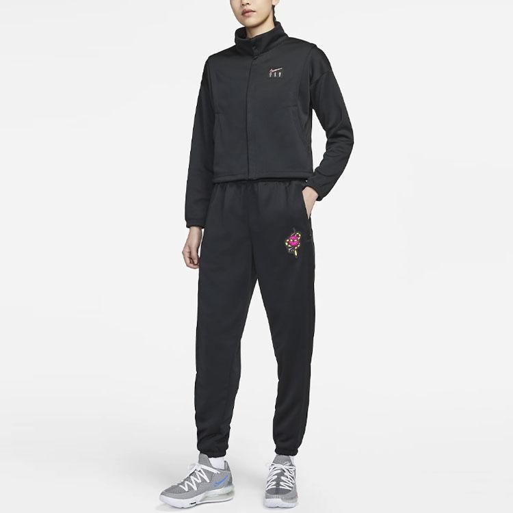 Nike Solid Color Breathable Knitted Casual Pants Women bottoms Black DH7265-010