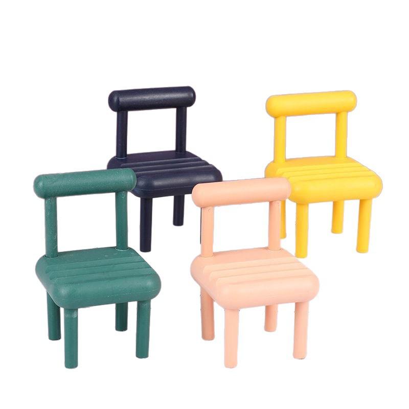 Creative Small Chair Tablet & Phone Stand: Cute Desktop Lazy Person Support for Drama Watching.