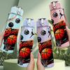 1 PZ Giocatore di Pallacanestro Dinamico Sportivo Pop Art 750ml Colore Plastica Borraccia Sportiva Anti-perdita Tappo a Flip con Cannuccia Adatto per Sport Ufficio Uso Domestico