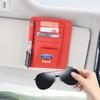 Car PU Leather Sun Visor Sunglasses Ticket Card Storage Bag Accessories For Ford ST Line Focus Fiesta Puma Ranger Kuga MAX F150