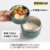 Skater Insulated Donburi Lunch Jar 1250ml Large Capacity Cold Retention Foldable Handle Antibacterial Evergreen LDNO13AG