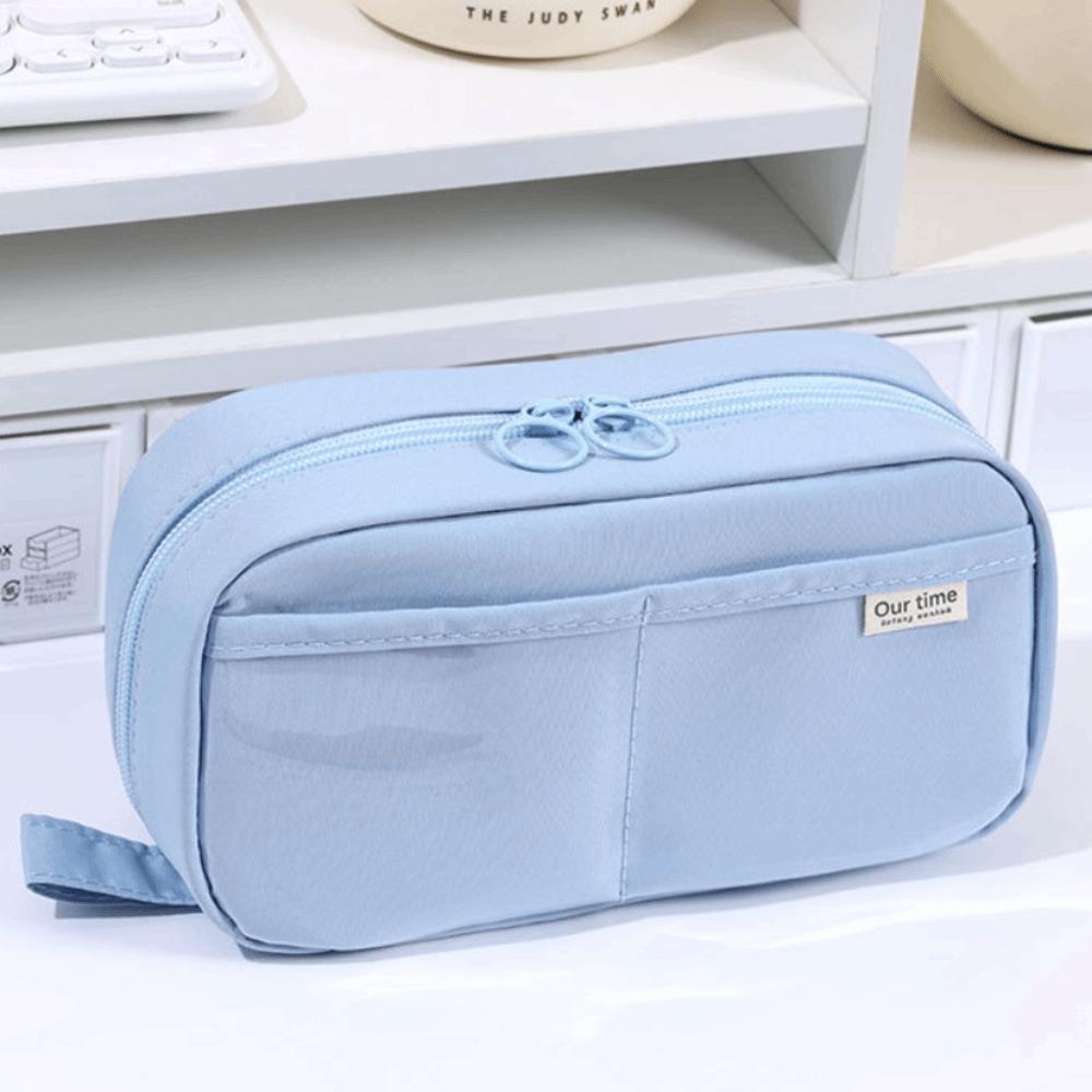 

Multi-functional Students Stationery Bag Portable Makeup Bag Stationery Pencil Case Students синій