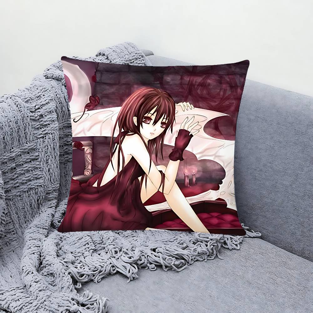 Vampire Knight Anime Kissenbezug Überwurf-Kissenbezug Nordischer Vintage-Stil Kissenbezüge Zuhause Wohnzimmer Sofa Couch Sitz