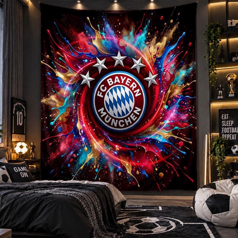 Arazzo da Appendere alla Parete Tessuto con Stampa del Bayern Monaco per Soggiorno Camera da Letto Decorazione per la Casa