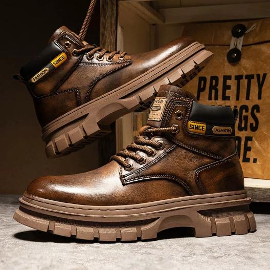 Neue Herrenstiefel Trendige High-Top Britische Arbeitsstiefel Lässige Mid-Calf Vielseitige Herrenstiefel Schuhe H287