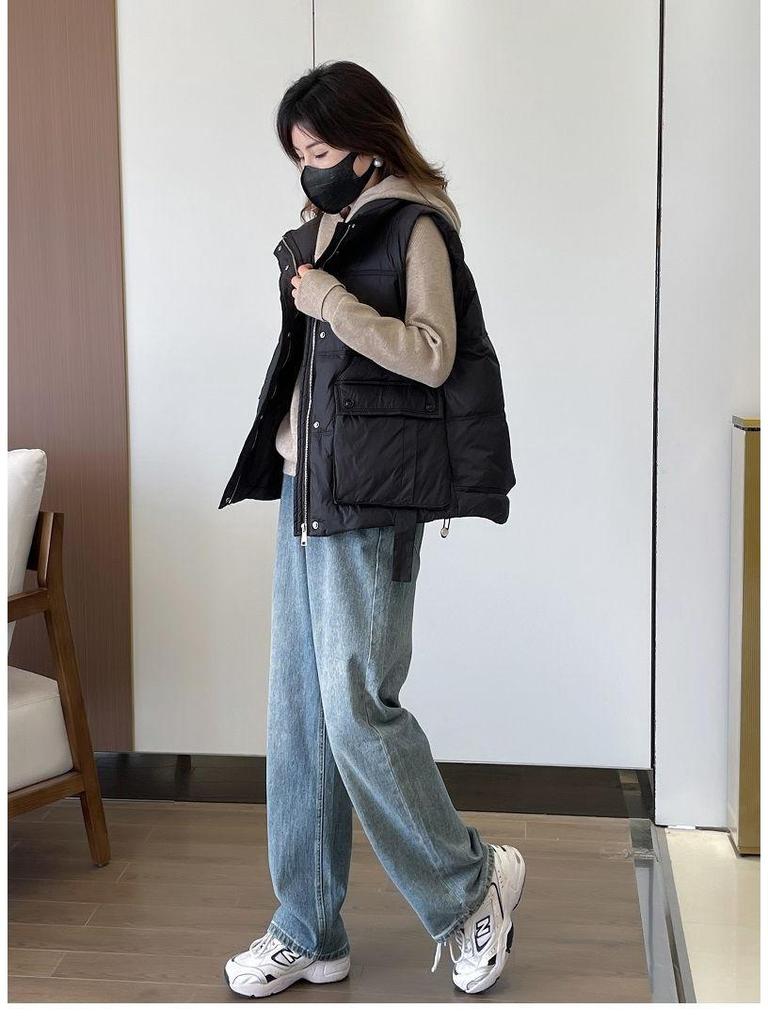 Damen Neue Mode Daunenweste mit lockerem Schnitt für Herbst/Winter