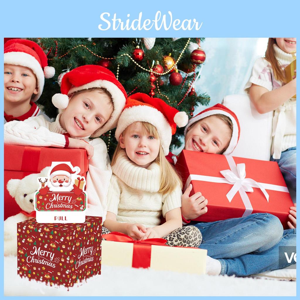 Claus Red Santa Pattern Surprise Gift Box Christmas Decoration Atmosphere Prop