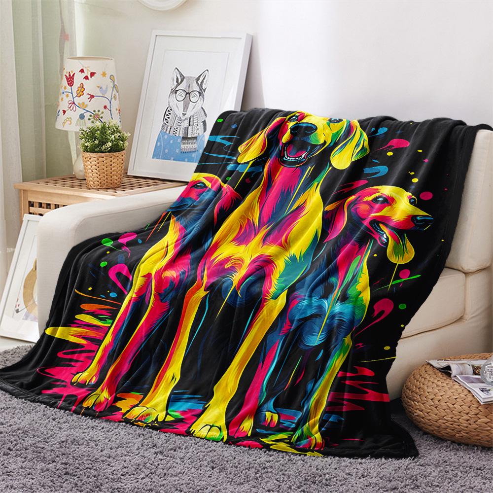 Flaneldecke mit Hundemuster, Hohe Qualität, Bequem für alle Jahreszeiten, Heimdekoration, Wärme und Komfort, Perfekt für Weihnachtsgeschenke