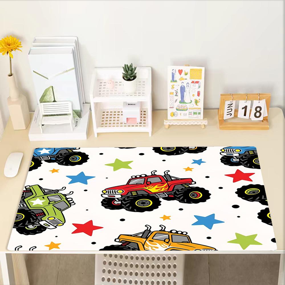 Tappetino Mouse Tema Camion, Base in Gomma Antiscivolo, Multifunzionale per Ufficio e Casa, Perfetto per la Personalizzazione dello Spazio di Lavoro.