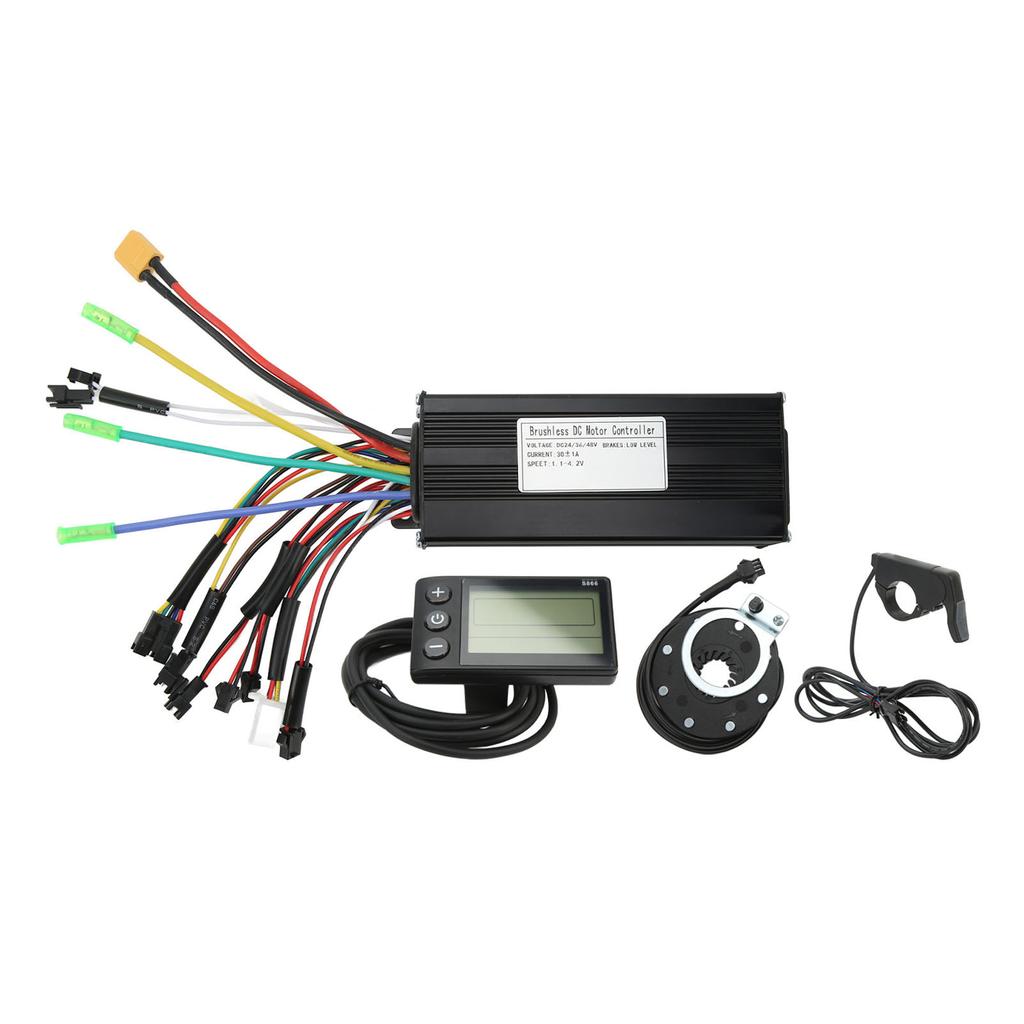 Electric Bike Lithium Battery Modification Controller Kit 30A Sine Wave Controller with Panel DC24 36 48V