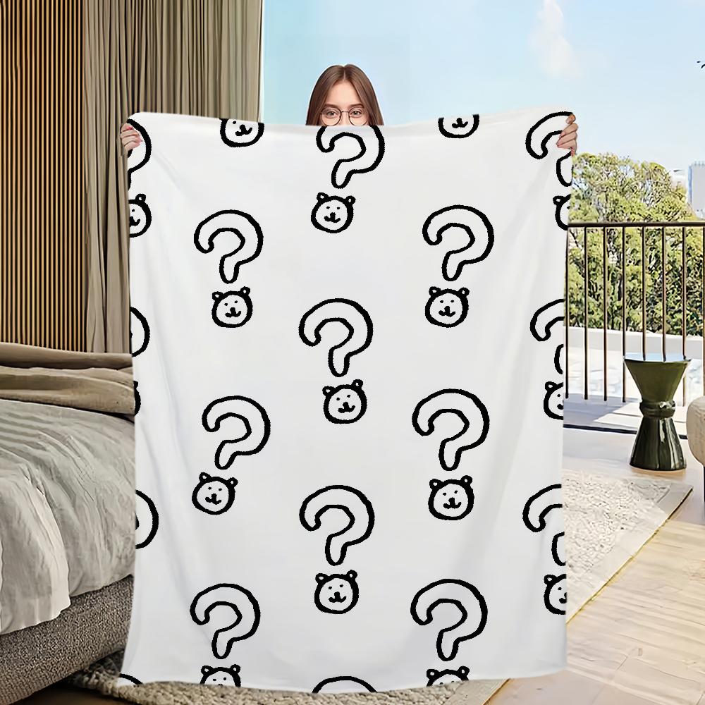 

Cute N-nagano comfort warm soft plush j-Joke blanket cartoon for sofa living room office bedroom travel B-Bear Flannel gift 30x40in