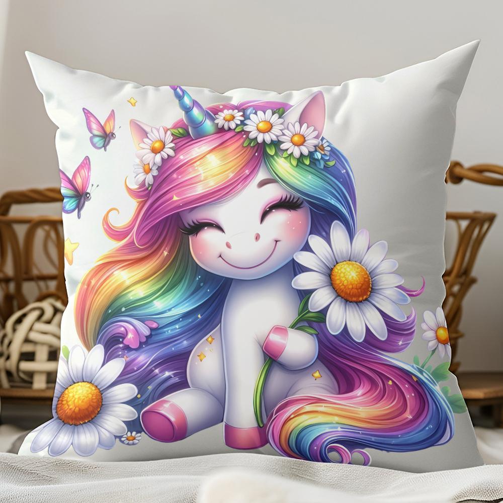 

Мечтательные наволочки с радужным единорогом · Сказочные романтические товары для домаПодушка для дивана в гостиной, украшение спальни 16x16Inch