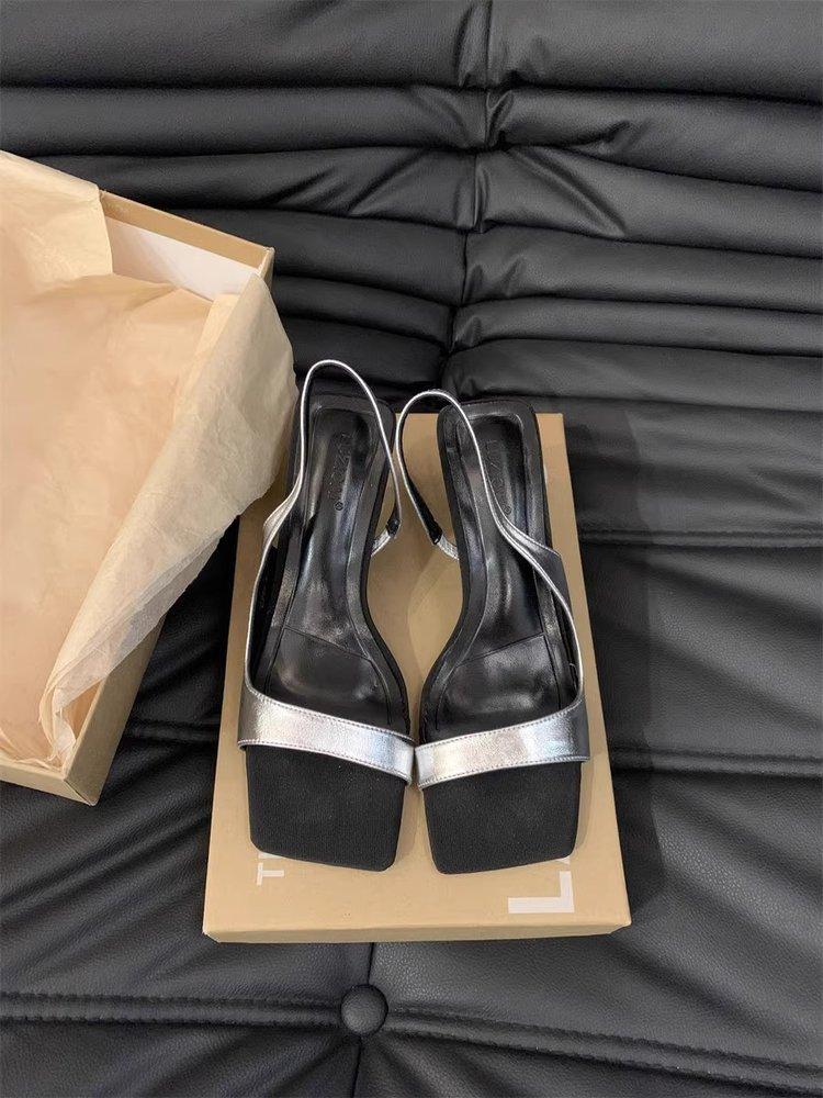 Fashion Hot Selling Elegant Black French Style Niche High Heels Women's Shoes 2025 New Summer Roman Sandals With Dress Co-ordination