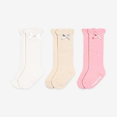Hi Baby Club Petite Ribbed Baby Knee Socks 3 Piece Set, Korean Baby Products
