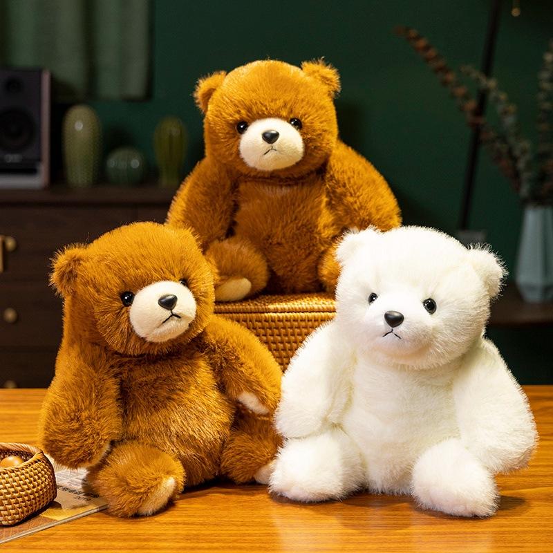 Bai Fen Bai Dolls And Toys Brown Cute Bear Hug Bear Doll Plush Toy Polar Bear Teddy Bear Doll Children Soothing Rag Doll