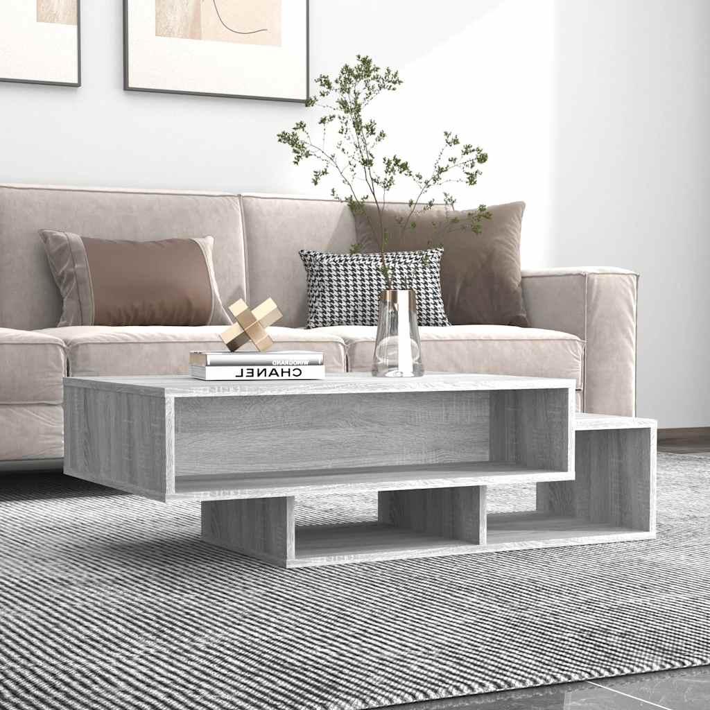 Coffee Table Gray Sonoma 105 x 55 x 32 cm Engineered Wood