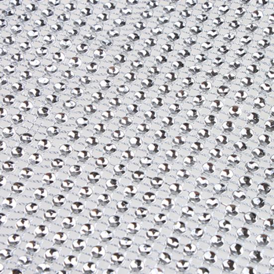 1 yard lesklá plastová stuha s kamínky, role, síťovaná obálka, svatební dekorace