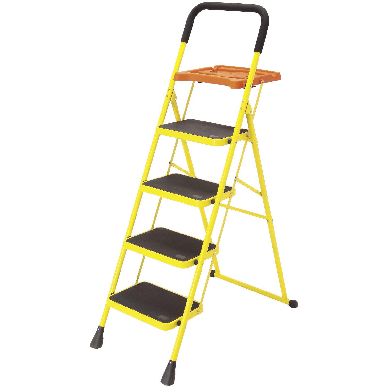 

Family Life Steel Stepladder with Tray 4 Tiers Yellow (02891) жовтий